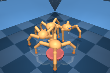 Teaser figure for Latent Skill Planning for Exploration and Transfer